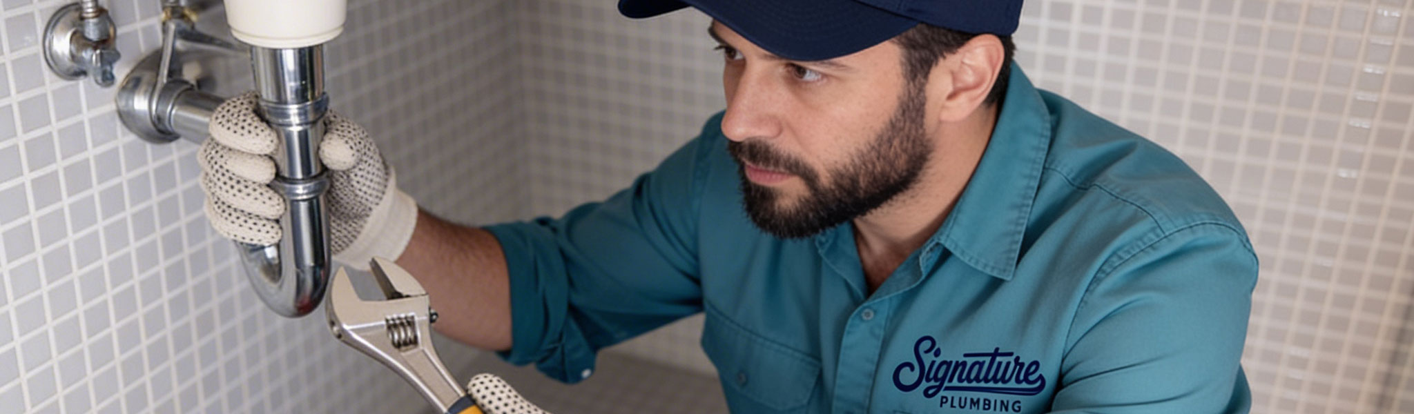 Man Fixing Sink Drain